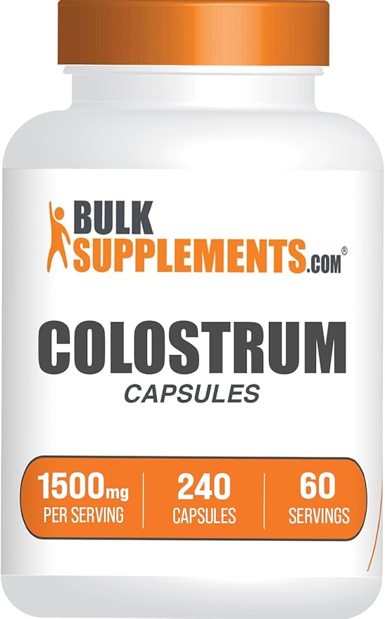 BulkSupplements.com Colostrum Capsules - Colostrum Supplement from Bovine Colostrum - Gluten Free 240 Capsules (Pack of 1)