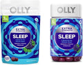 OLLY Extra Strength Sleep Gummies with Melatonin L-Theanine and Botanicals BlackBerry Flavor 120 and 90 Count