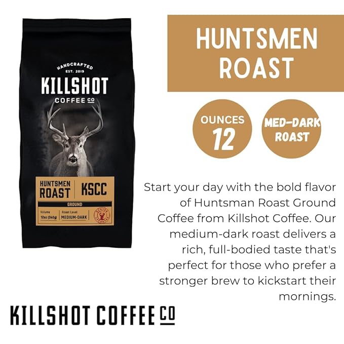 Killshot Coffee Ground Coffee 12 oz Variety Pack of 3