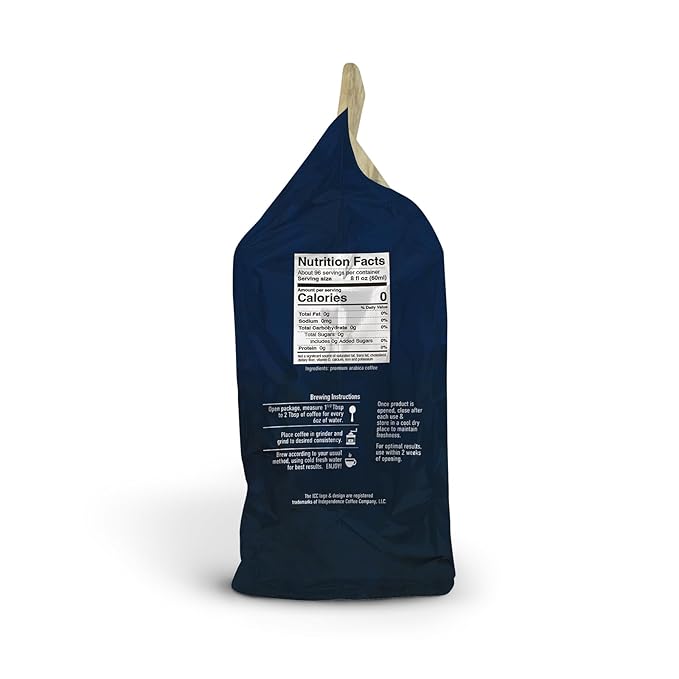 Independence Coffee Co. Jet Fuel Intense and Heavy Body Dark Roast Whole Bean Coffee 24 Ounce Bag (Packaging May Vary)
