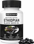 PURELYNUTRIENT Ethiopian Black Seed Oil Capsules with 4.64% Thymoquinone Immune Support &amp Digestion &amp Energy Booster Non-GMO Gluten-Free 60 Count