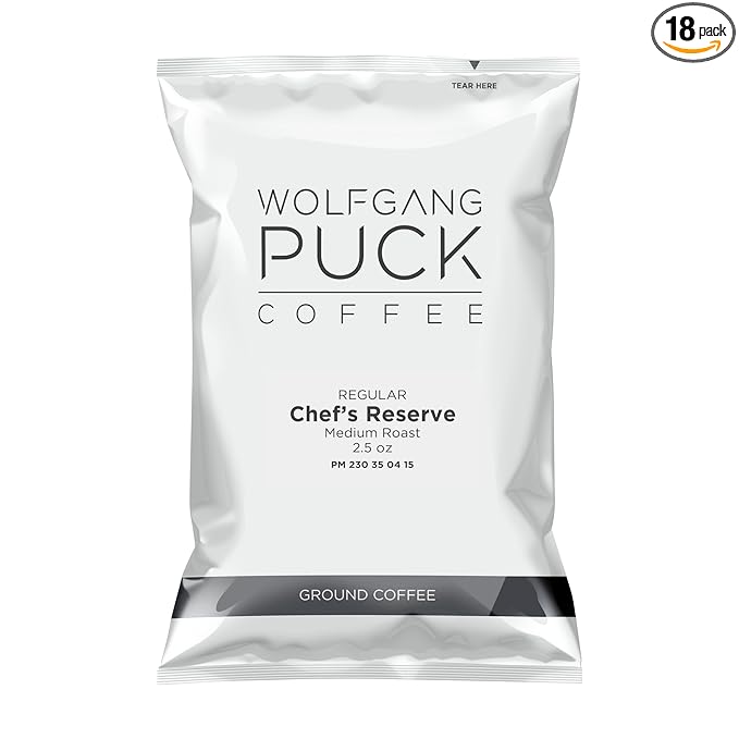 Wolfgang Puck Coffee Chef's Reserve 2.5 Ounce Portion Packs 18 Count