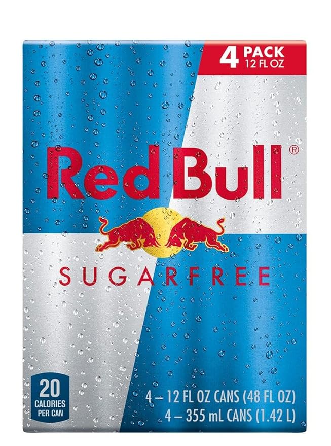 Red Bull Sugar Free Energy Drink with 114mg Caffeine plus Taurine &amp B Vitamins 12 Fl Oz Pack of 8 Cans
