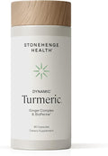 Stonehenge Health Dynamic Turmeric Curcumin with Ginger - High Potency - 1650 mg Turmeric with 95% Curcuminoids &amp BioPerine 90 Vegetarian Capsules