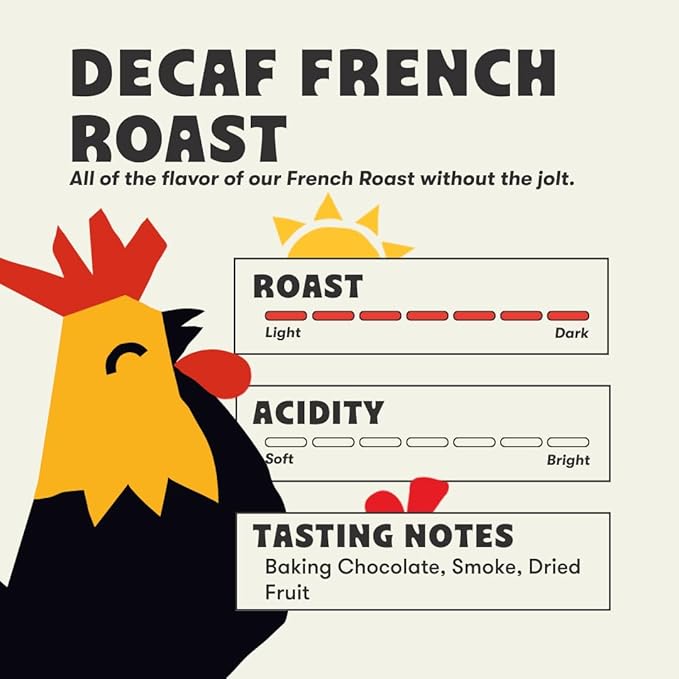 Peace Coffee Decaf French Roast Whole Bean Coffee Dark Roast 12 oz Pack of 3 Organic Fair Trade Nutty Bold Flavor Shade Grown Fresh Roasted