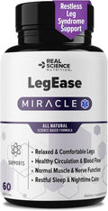 Real Science LegEase Miracle – All Natural Restless Legs Syndrome Relief &amp Leg Cramp Supplement with Vitamins C D K B6 B12 + Nitric Oxide Support – Sleep &amp Circulation Aid – Made in USA 6
