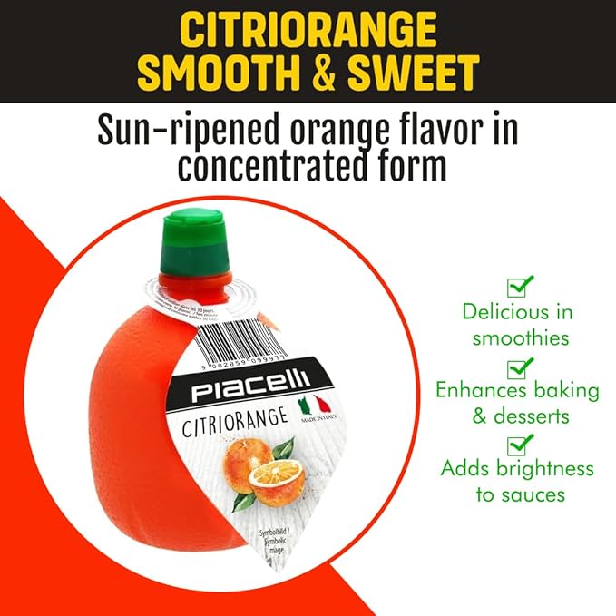 Piacelli CitrTrio Juice - Lemon Lime &amp Orange Juice Concentrates Delivering Fresh Natural Citrus Flavor for Cooking &amp Drinks - Lemon Juice Adds Zest &amp Brightness to Marinades Cocktails
