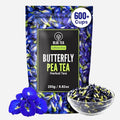 BLUE TEA - Butterfly Pea Flower Tea - 8.82 Oz (600+ Cups) Loose | Antioxidant Rich | Flower Based - Herbal Tea - Caffeine Free - Non-GMO - No Preservatives - Detox | Zipper Pack