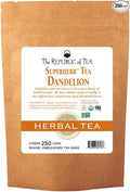 The Republic of Tea — Organic Dandelion SuperHerb Tea Refill Bag 250 Herbal Tea Bags Naturally Caffeine-Free