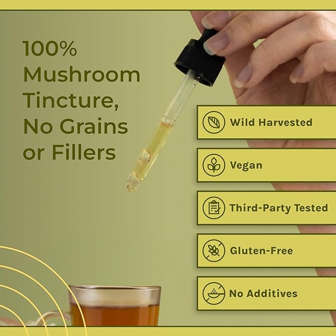 Naturealm Reishi Mushroom Liquid Tincture Supplement – Promotes Calmness Immune Support &amp Sleep Aid Vegan Non-GMO – Organic Fruiting Bodies 1 Month Supply