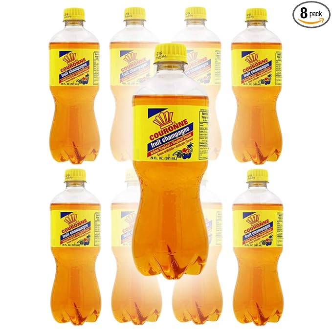Cola Couronne Fruit Champagne Arome Tropical Flavor 20oz Bottle (Pack of 8 Total of 160 Fl Oz)