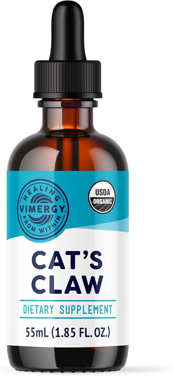 Vimergy USDA Organic Cat’s Claw Liquid – Provides Antioxidant Support* – Benefits The Immune System* – Vegan Gluten-Free Non-GMO – 27 Servings (55 ml)