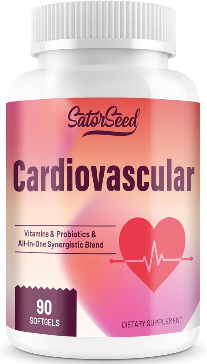 Cardiovascular Supplement 3000mg – Vitamins Probiotics Omega-3 and CoQ10 All-in-One Synergistic Blend for Adults – 90 Softgels