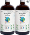 LIQUIDHEALTH Complete Multiple Adult Liquid Multivitamin - Essential Vitamins Minerals &amp Nutrients Immune Support Gut Health Energy Detox - Made in USA Vegan Non-GMO Sugar-Free (2 Pack)