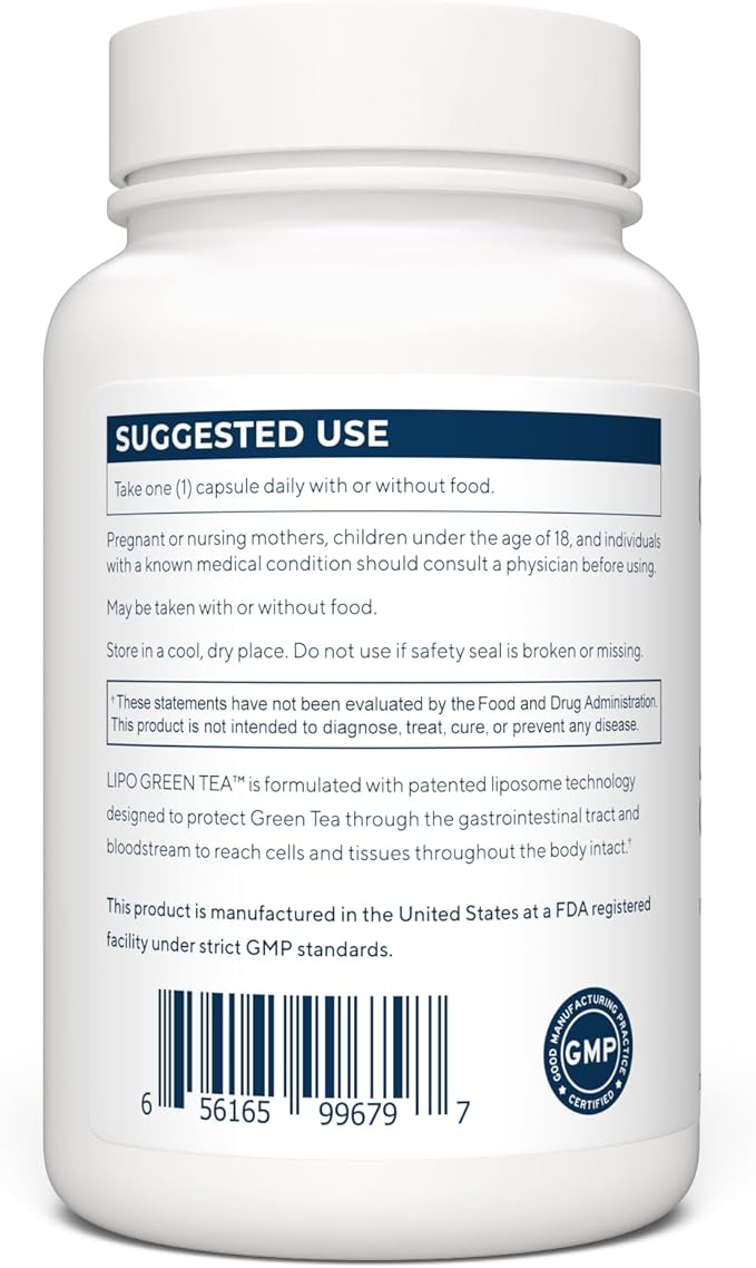 Renue By Science Green Tea Extract | High Strength Liposomal Supplement | 90 Capsules - 75mg Green Tea per Serving | Non-GMO | Made in The USA &amp Third-Party Tested