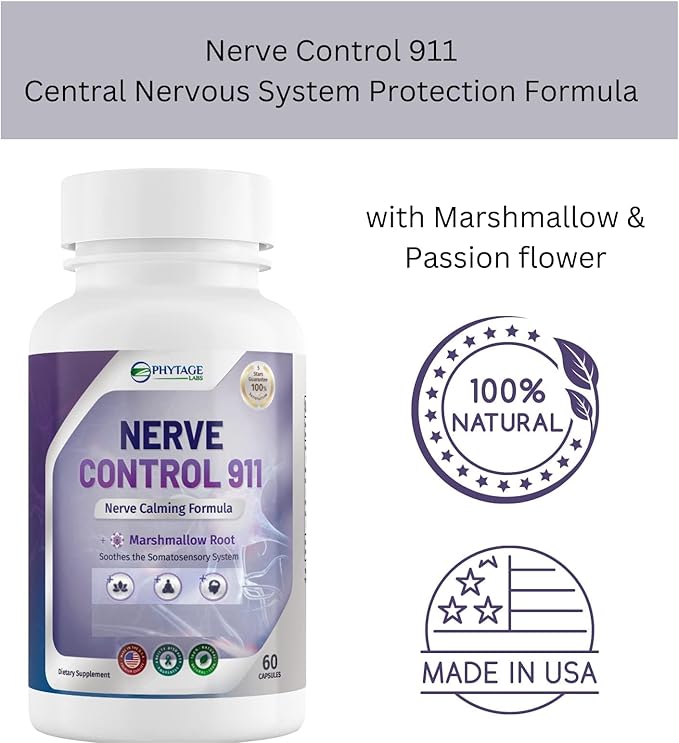Nerve Control 911 - Natural Plant Based Nerve Health Supplement - 3 Pack