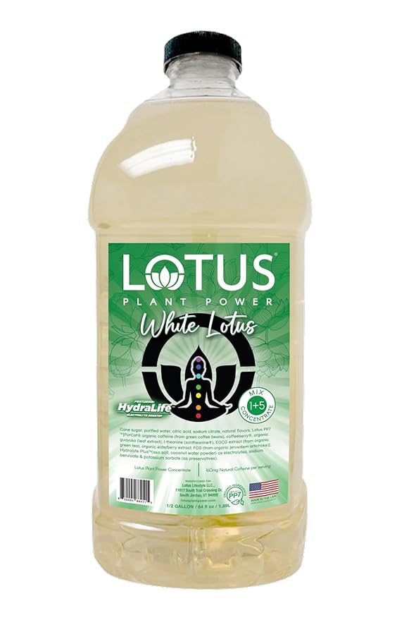 Lotus Energy Drink Concentrate 64 fl oz (White &amp Gold) Pack of 2