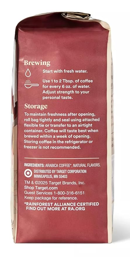 Naturally Flavored Sugar &amp Spice Good &amp Gather Light Roast Ground Arabica Coffee Limited Edition 12oz Bag