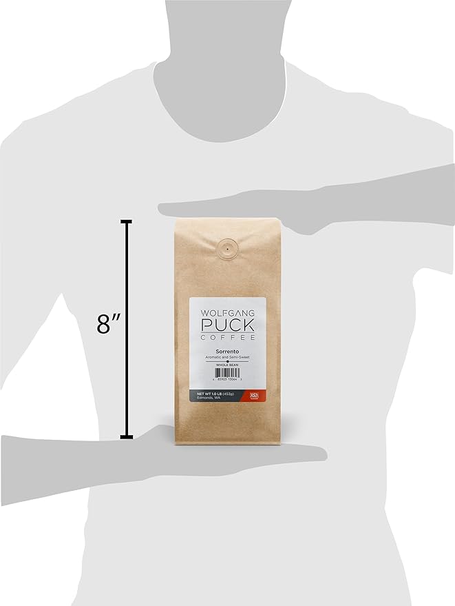 Wolfgang Puck Coffee Sorrento Whole Bean 1 Pound (Pack of 6)