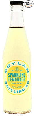 Boylan Bottling Pure Cane Sugar Soda Pop Sparkling Lemonade 12 oz Glass Bottles (Pack of 12)