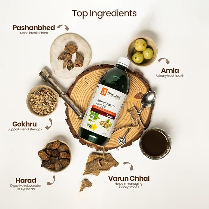 Krishna's Herbal &amp Ayurveda Pathar Juice Chatadi - Dissolve or Break The Stone 1000 ml