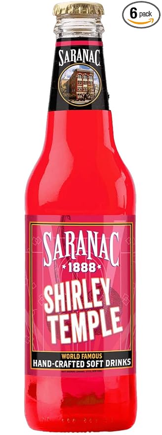 Saranac - Shirley Temple - World Famous Hand-crafted Soft Drinks - 12 oz (6 Glass Bottles)