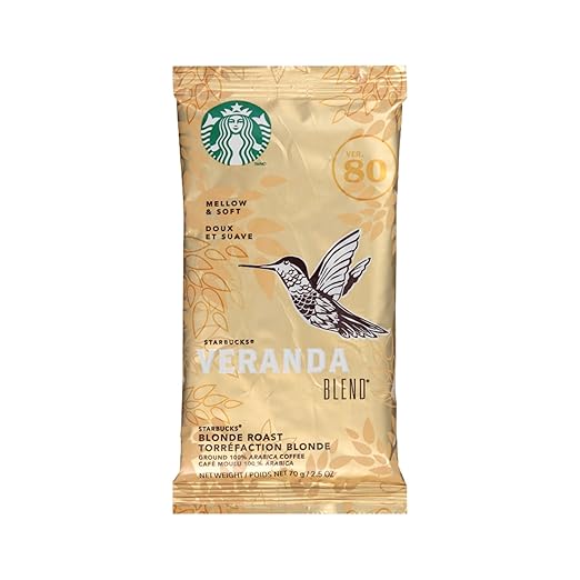 Starbucks SBK11020676 Premium Blonde Roast Ground Coffee 2.5oz (Pack of 18) Packaging may vary