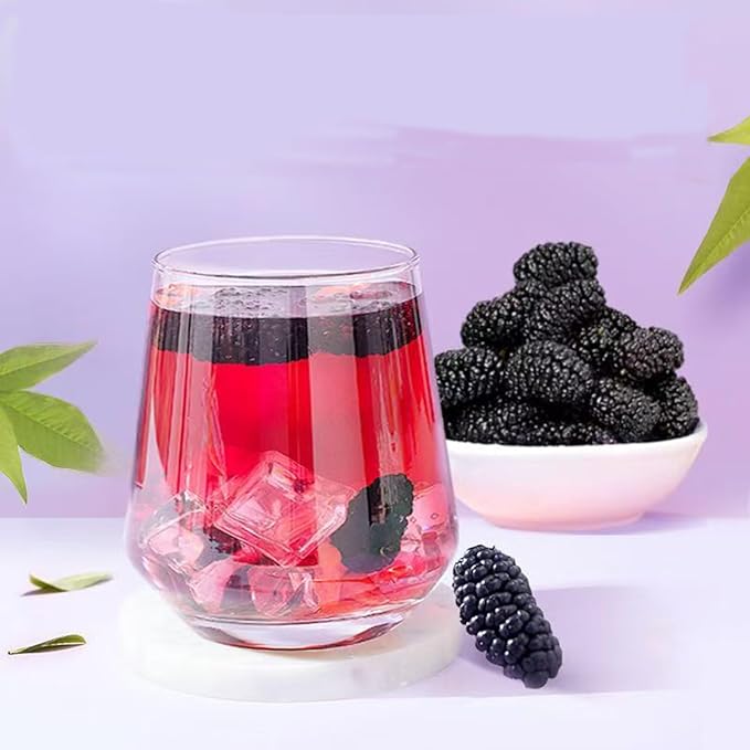 Dried Black Mulberries 14.1oz Black Mulberry Tea Sweet Delicious Dried Fruit Snacks