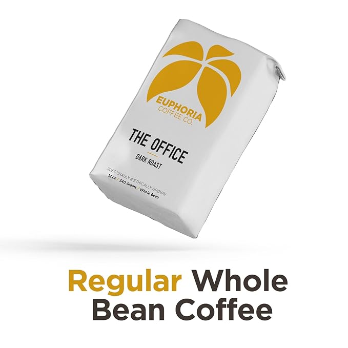 EUPHORIA COFFEE CO. The Office Whole Bean Coffee - Dark Roast | 12oz Bag (3 Pack)