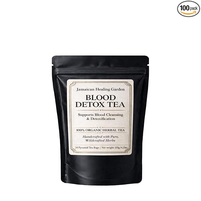 Jamaican Healing Garden Blood Detox Tea – 100% Wildcrafted Herbs for | Hand-Picked 4.33 oz (120g)