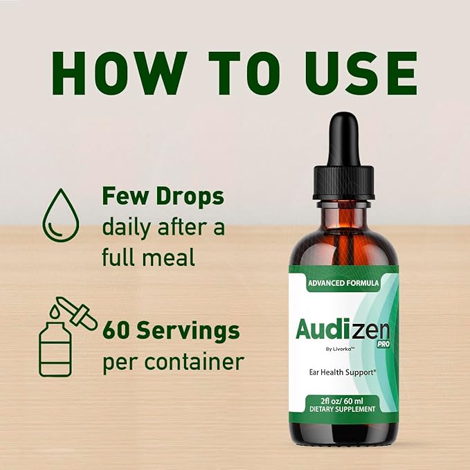 (3 Pack) Audizen Pro - Original Audizen Pro Drops for Healthy Ringing Ear Support Oral Supplement Drop All Natural Clean Liquid Formula Auditory Wellness and Inner Ear Balance 3 Bottles for 3 Months