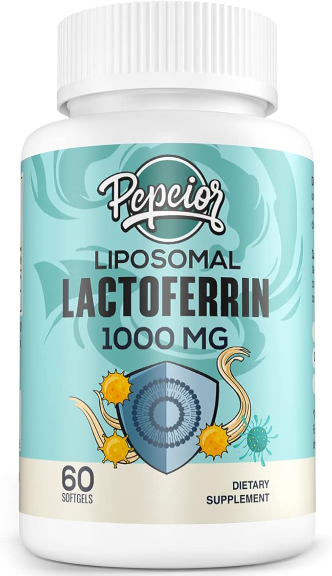 Liposomal Bovine Lactoferrin 1000 mg - Higher Absorption - for Iron Absorption &amp Immune Function Lactoferrin Supplements for Adults 60 Softgels