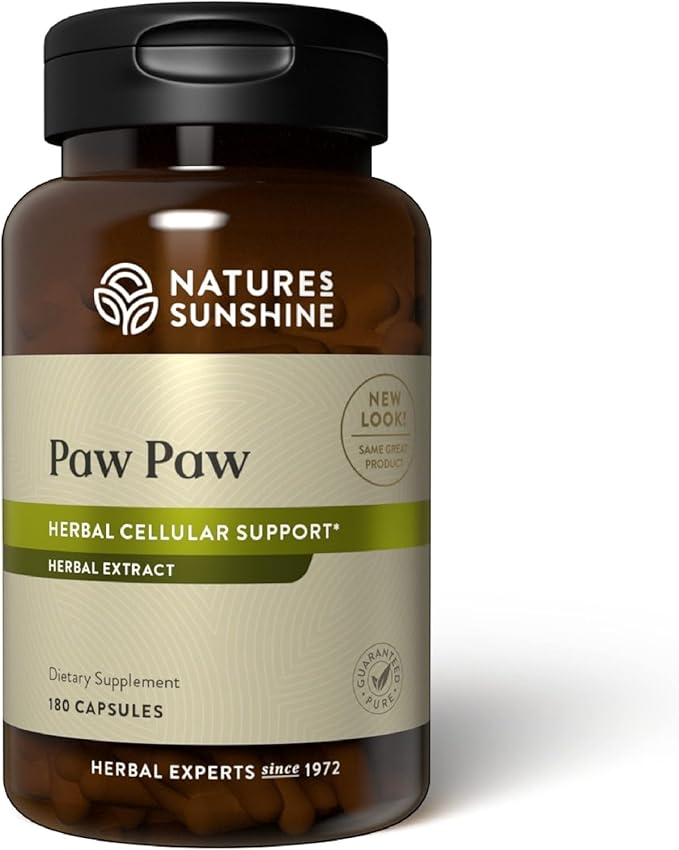 Nature's Sunshine Paw Paw Cell-Reg 180 Capsules | Contains over 50 Acetogenins to Modulate ATP Production and Blood Supply