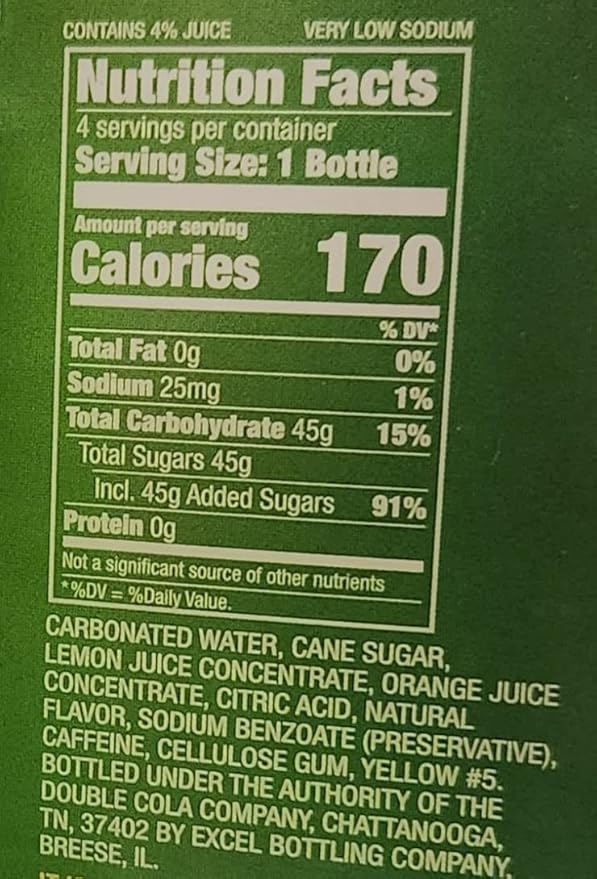 Ski Lemon Orange Citrus Soda 4pk 12oz Bottles