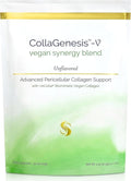 CollaGenesis™-V – 25g Protein Vegan Collagen MSM &amp Hyaluronic Acid Complete Amino Acid Profile Vitamins &amp Minerals Collagen Support Cofactors – Vegan Synergy Blend – Unflavored