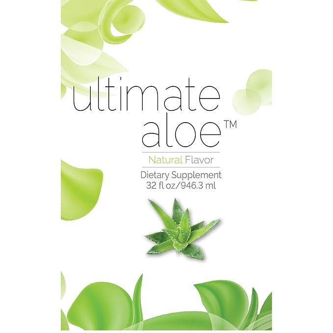 Ultimate Aloe™ Juice – Inner Leaf Aloe Vera for Digestive &amp Nutrient Absorption Support Vegetarian Gluten-Free Drinkable Supplement Single Bottle Natural Flavor