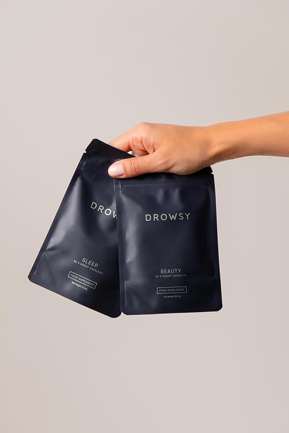 Drowsy Beauty – Nighttime Skin Hydration &amp Wellness Supplement with Marine Collagen Hyaluronic Acid &amp Vitamin C – Supports Skin Vitality &amp Relaxation