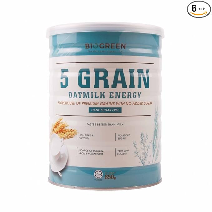 Biogreen 5 Grain Oatmilk Energy 850g (6 Count)