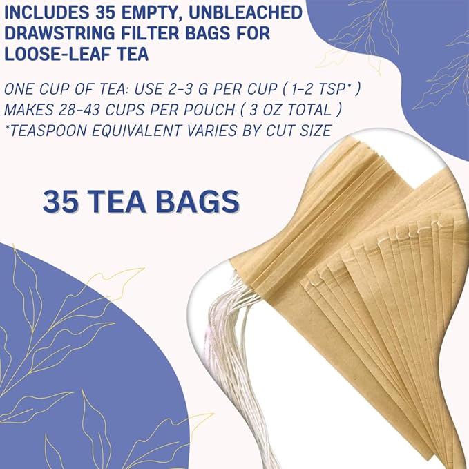 Sleep Easy Herbal Tea 3 oz – Chamomile Lavender Lemon Balm Valerian Root &amp Passion Flower – Natural Sleep Support for a Calm Restful Night’s Rest. Caffeine-Free. (includes: 35 empty unbleached
