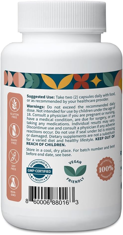 Pattern Wellness Maca Root Extract 20:1 (10000 mg Equivalent) – for Men &amp Women – Tri-Color Black/Red/Yellow Blend – 60 Vegan Non-GMO Capsules