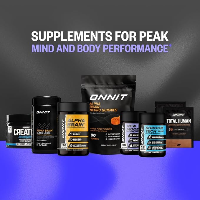 ONNIT New Mood Daily Stress Support Capsules IGEN Non-GMO Tested Sleep and Mood Support Supplement for Men and Women Daily Stress Management Capsules 60 Count