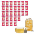 Tea Drops 30 Bulk Pack Organic Strawberry Matcha Bagless Tea - Loose Leaf Lightly Sweetened On-The-Go. Plastic-Free - Iced or Hot
