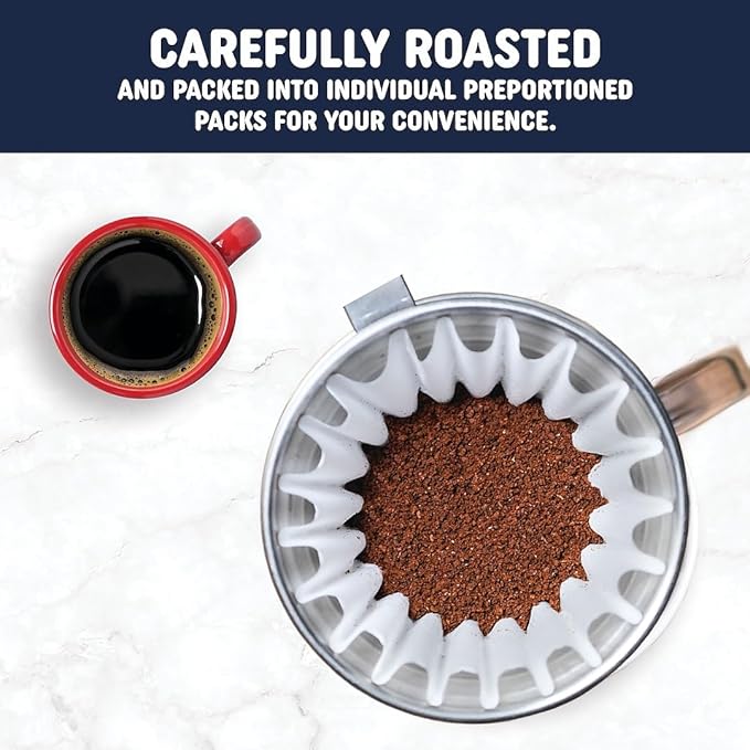 Pick Me Up Provisions Colombian Coffee Fraction Packs Medium Roast Ground Coffee Single‑Serve Fraction Packets 42 Count Carton 100% Arabica Coffee for Office Breakroom