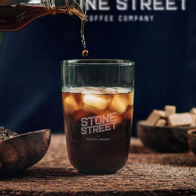 Stone Street Coffee Cold Brew Caffeine Boost Whole Bean 2 LB (32 oz) Dark Roast High Caffeine Strong Blend
