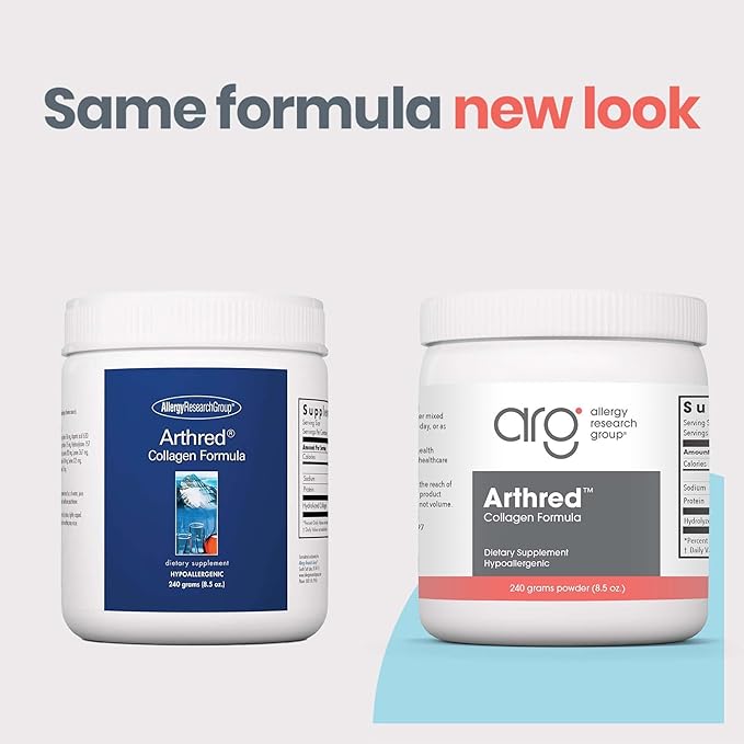 Allergy Research Group Arthred Supplement - Collagen Powder for Men &amp Women 10.5g Collagen Peptides Bovine Sourced Arthred Powder Collagen Formula Hydrolyzed Collagen - 8.5 Oz