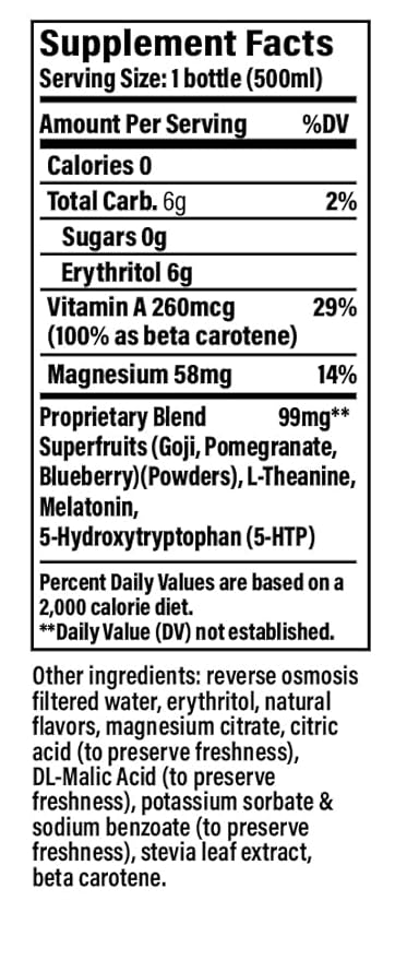 neuroSLEEP | Peach Apricot | Functional Beverage for Restful Sleep Non-Carbonated Vegan &amp Zero Sugar 16.9 Fl Oz (Pack of 12)