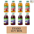 LUV BOX- variety Everfresh Juice 16 oz. pack of 8 Everfresh 100% Apple Juice Everfresh 100% Juice- Grape. by evaxo