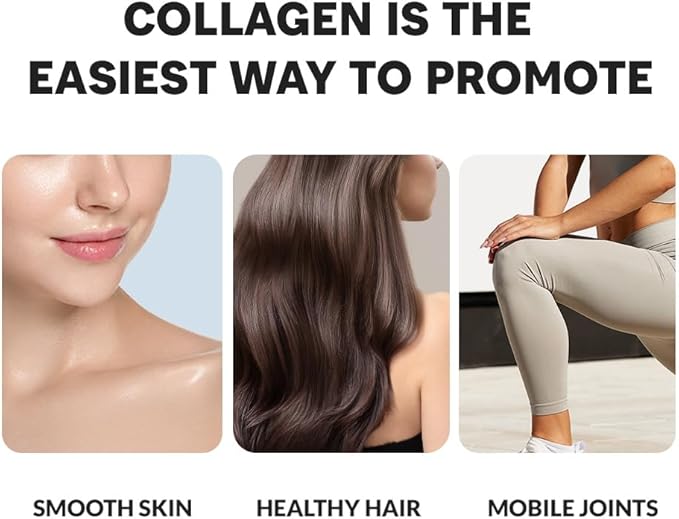 Marine Collagen Peptides - Hydrolyzed Ultra-fine Collagen Powder for Women &amp Men Hyaluronic Acid Biotin Vitamin C for Skin Hair Nails Joints Non-GMO Unflavored Easily Dissolved 16oz