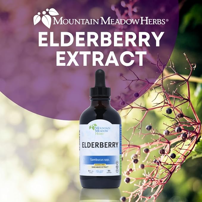 Mountain Meadow Herbs Elderberry Extract | All Natural Immune Booster | Fast-Acting Liquid Concentrate | Promotes Immune System Health | Tincture 4 oz.