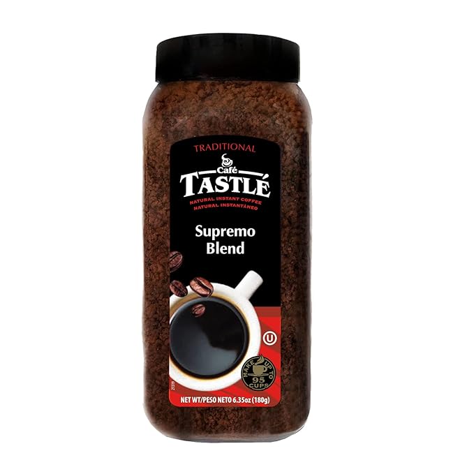 Café Tastlé Supremo Blend &amp Solo Delight 6.35 Ounce Instant Coffee Variety Pack of 2